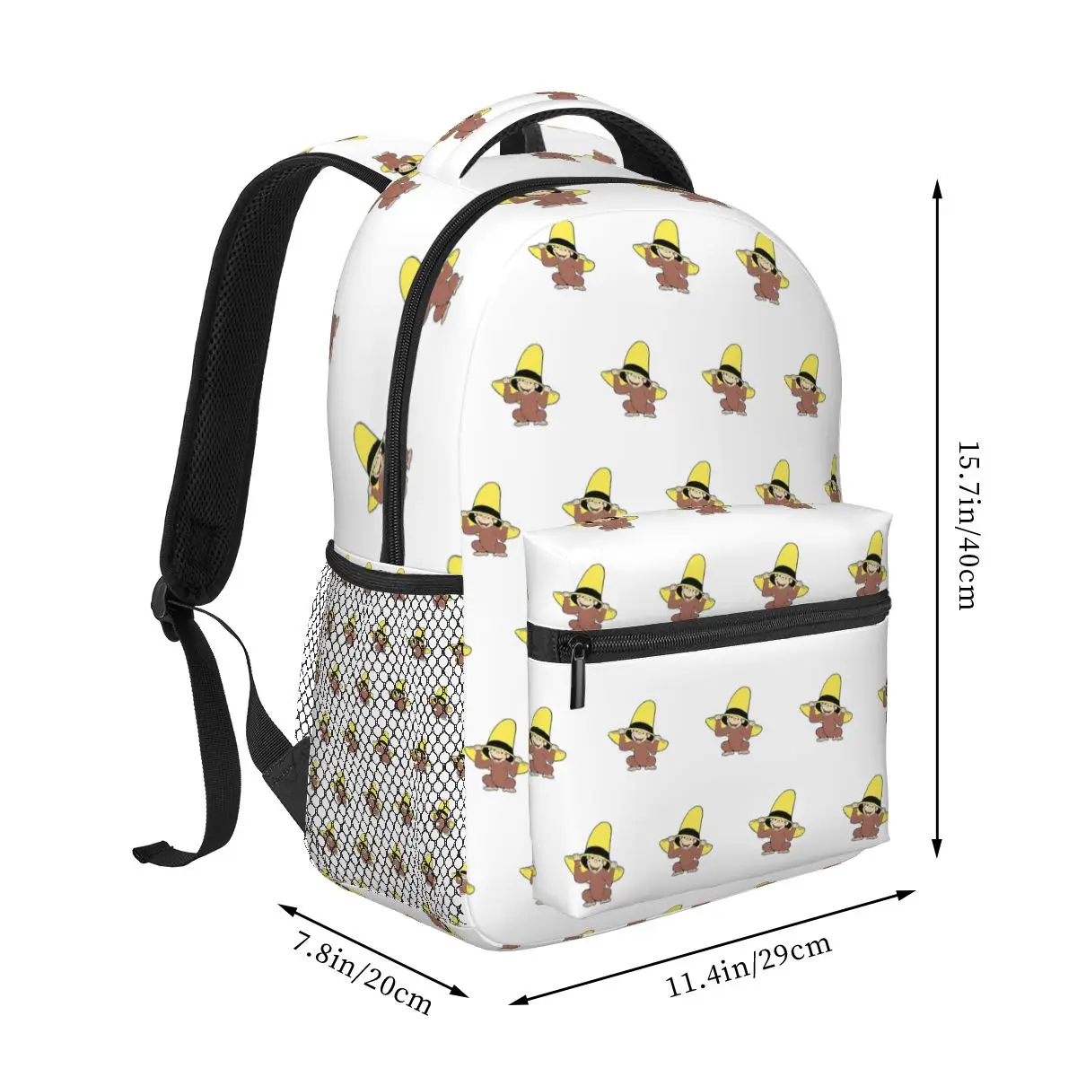 Curious George Backpacks Boys Girls Bookbag Children School Bags Cartoon Laptop Rucksack Shoulder Bag Large Capacity