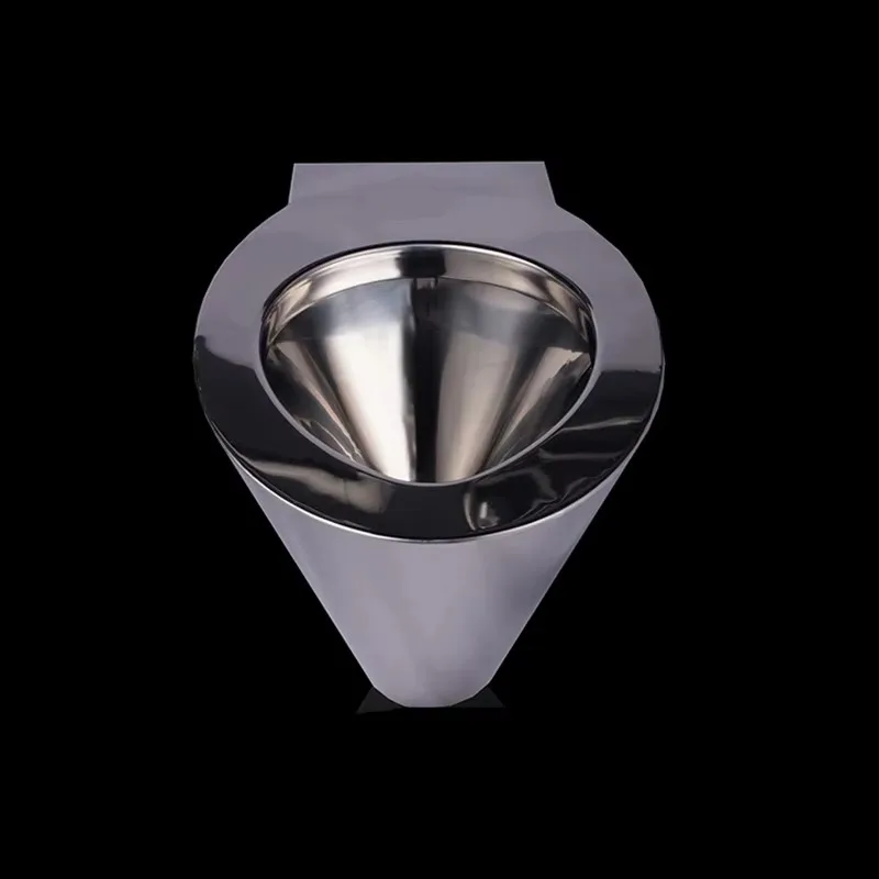 Kuge Wholesale Compact Satin Finished Stainless Steel Wall Hung Toilet WC Pan for Public Facility Bathroom Upgrades
