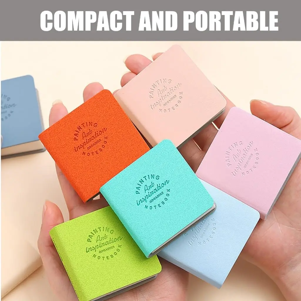 Square Watercolor Sketchbook Portable, Textured Drawing Paper Pad, Travel Art Journal Painting Album, Perfect for Outdoor Sketching & Beginners