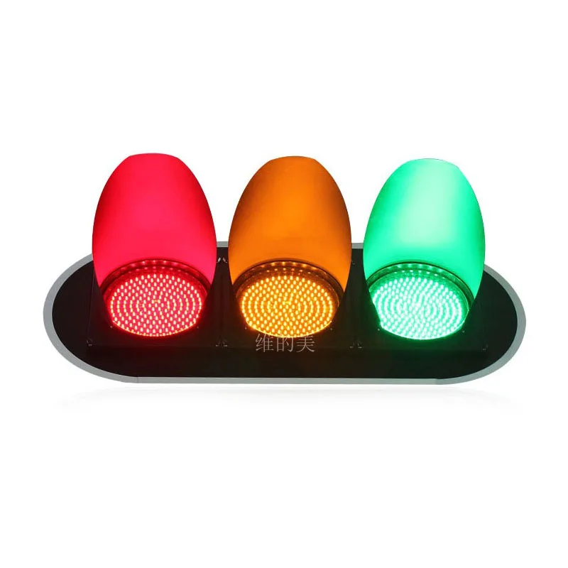 Road Junction 300mm PC Housing Red Yellow Green Full Ball LED Traffic Signal Light