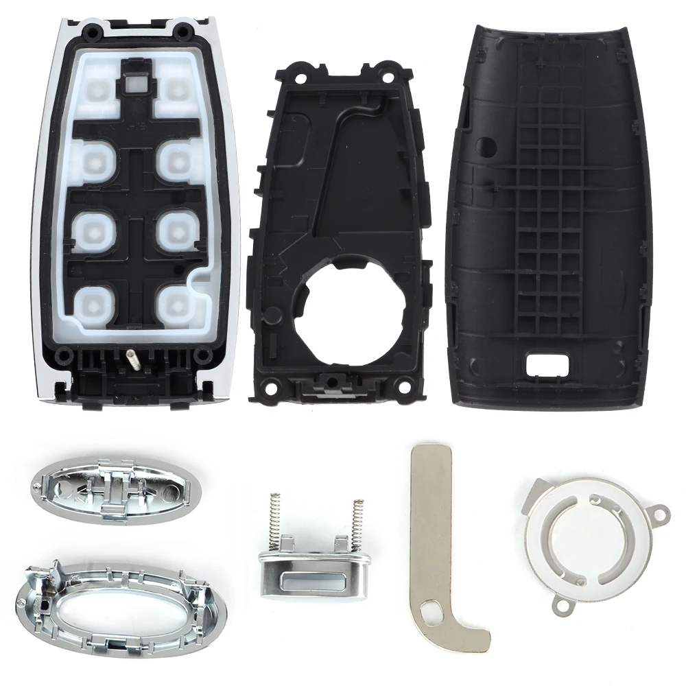 KEYECU Chiave A Distanza Borsette Caso Fob per Hyundai Genesis G70 G80 G90 GV70 GV80 GV90 2019 2020 2021 2022 2023 2024 2025 TQ8-FOB-4F35