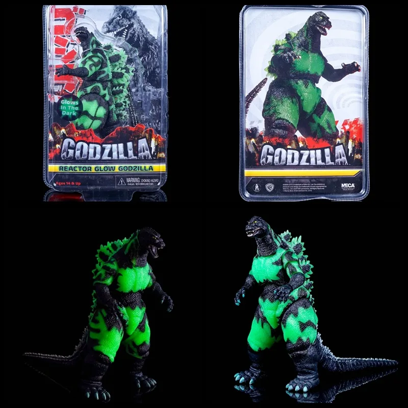 NECA Reactor Glow Godzilla Luminous Version Articulated PVC Figure Collection Model Toys New Year's Christmas Gifts 16cm