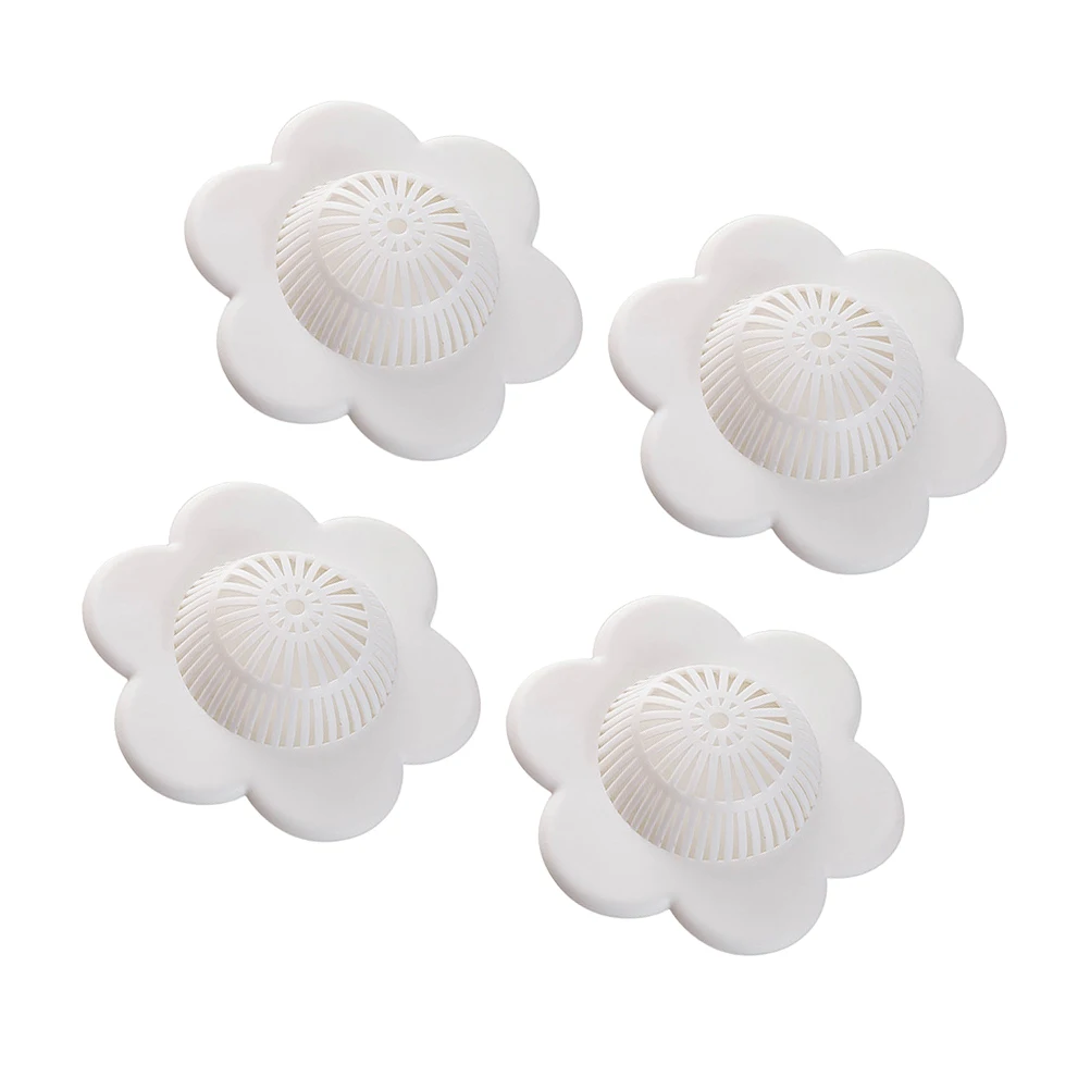 

4 Pcs Sink Drain Filter Practical Plug Anti-clogging Strainer Kitchen Bathroom Floor Hair Catcher Long-lasting Safe Easy Clean