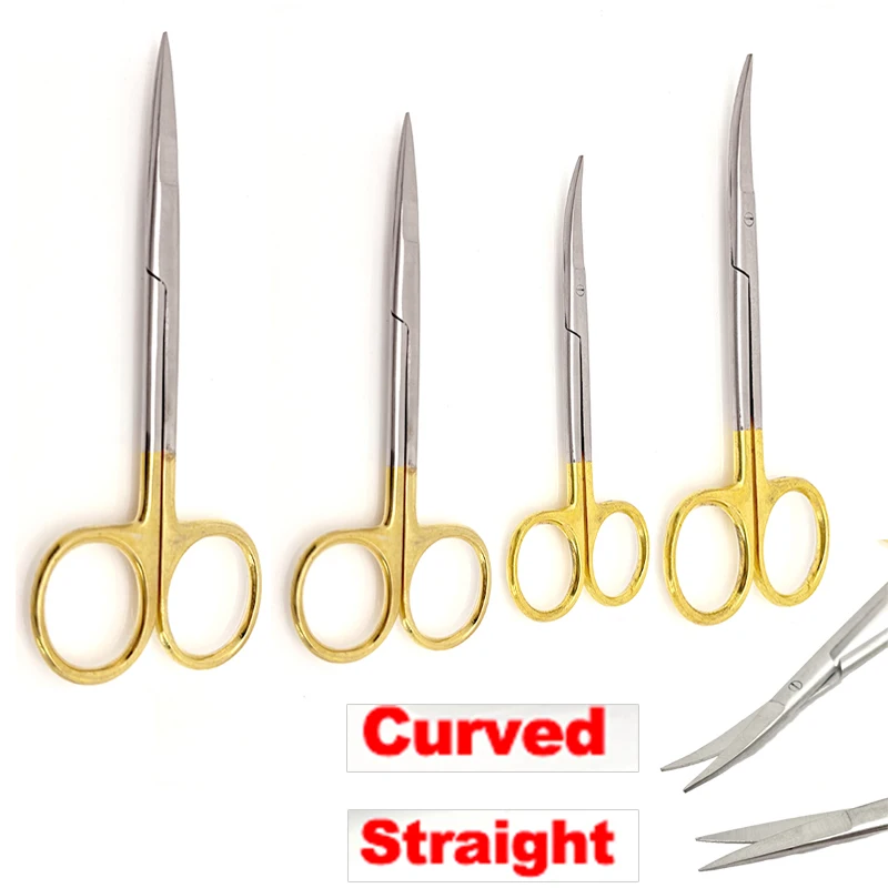 

High Quality Dental Surgical Scissors Straight Curved Tip 11.5/14Cm Surgical Forceps Stainless Steel Autoclave Dentist Tools