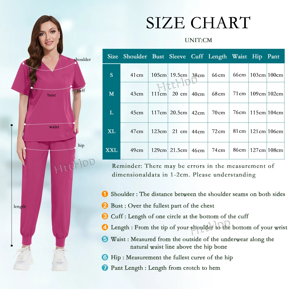 Multicolour Nursing Uniform Women Joggers Sets Dental Clinic Hospital Nurse Uniform Pet Shop Medical Uniforms Workwear Set Scrub