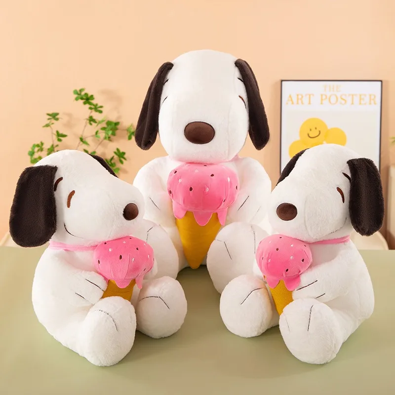 Miniso Nieuwe Snoopy Ice Cream Pluche Pop Kawaii Snoopy Pop Kussen Thuis Ornamenten Beste Vakantiecadeau voor mannen en vrouwen