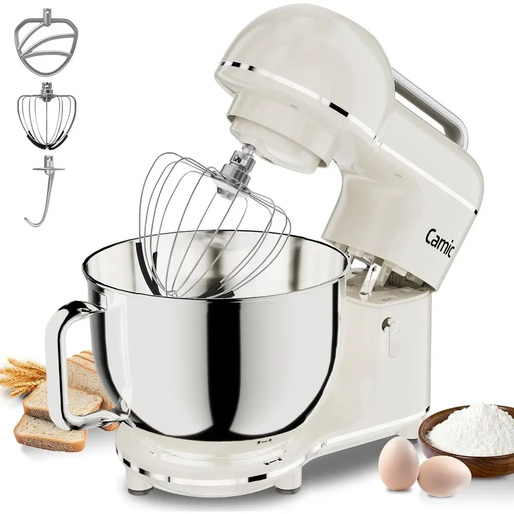 

Electric Stand Mixer,7.45 QT,10 Speeds with Dough Hook,Whisk, lat Beater Attachments, Splash Guard, Easy-Carry Top Handle,3-IN-1