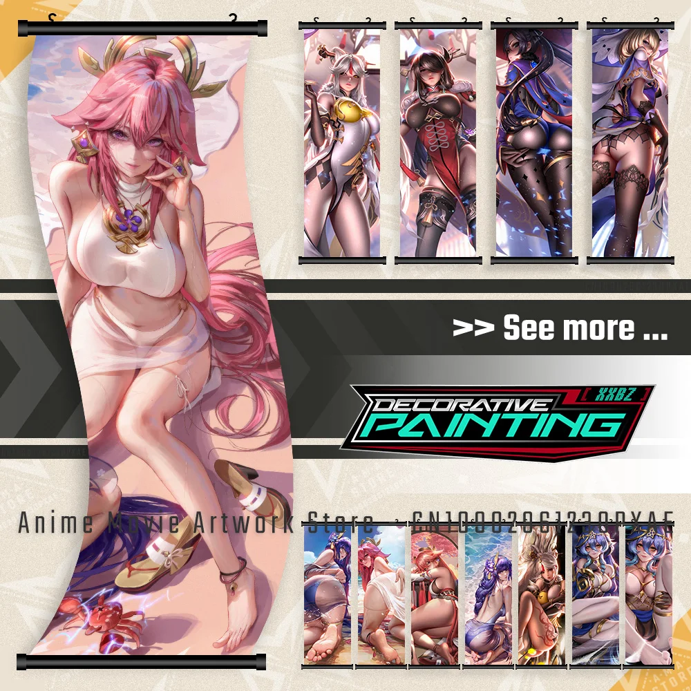 

Genshin Impact Canvas HD Printed Painting Yae Miko Wall Art Game Poster Kawaii Anime Home Decoration Pictures For Living Room