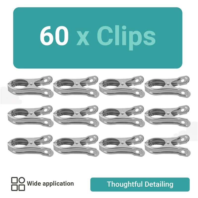 ABPP-60 шт. садовые зажимы, зажимы для теплиц из нержавеющей стали, зажимы для теплицы для сетки, есть прочная ручка
