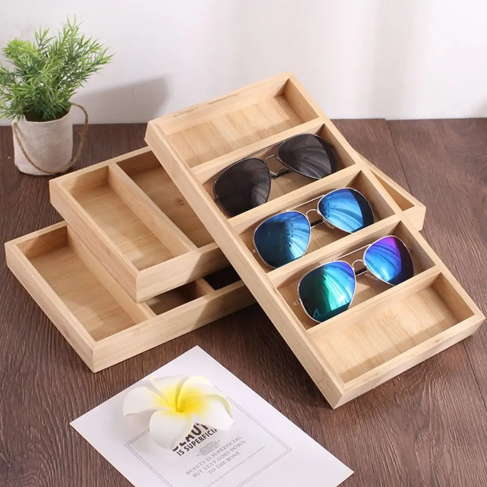 

4/5/6 Slot Wooden Glasses Case Glasswear Box Eyewear Holder Sunglasses Box Grids Jewelry Organizer Jewelry Display Box Men