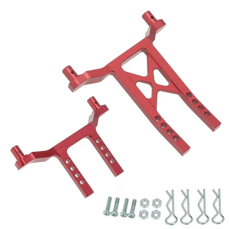 Metal RC Car Body Post Mounts Shell Column for Traxxas LaTrax Desert Prerunner Teton 1/18 RC Car Upgrade Parts,Red