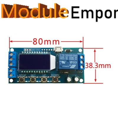 XY-LJ02 Timer Relay Delay Switch Módulo Delay Power Off e Gatilho Atraso Ciclo Interruptor De Circuito De Temporização com Display Digital LCD