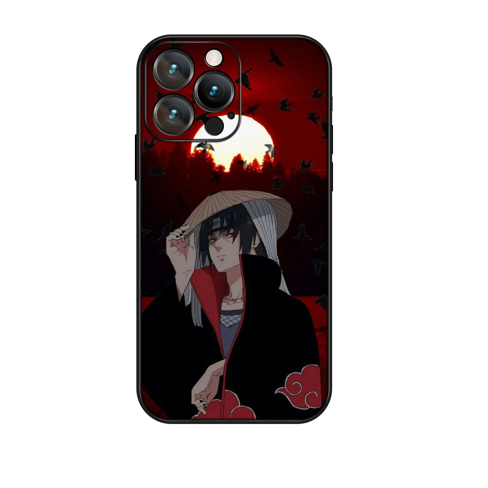 Miniso Aesthetic for iPhone 16 Pro Max Manga Case Itachi Protective Soft Silicon Cover for iPhone 16 15 14 13 12 11 Pro Max Plus