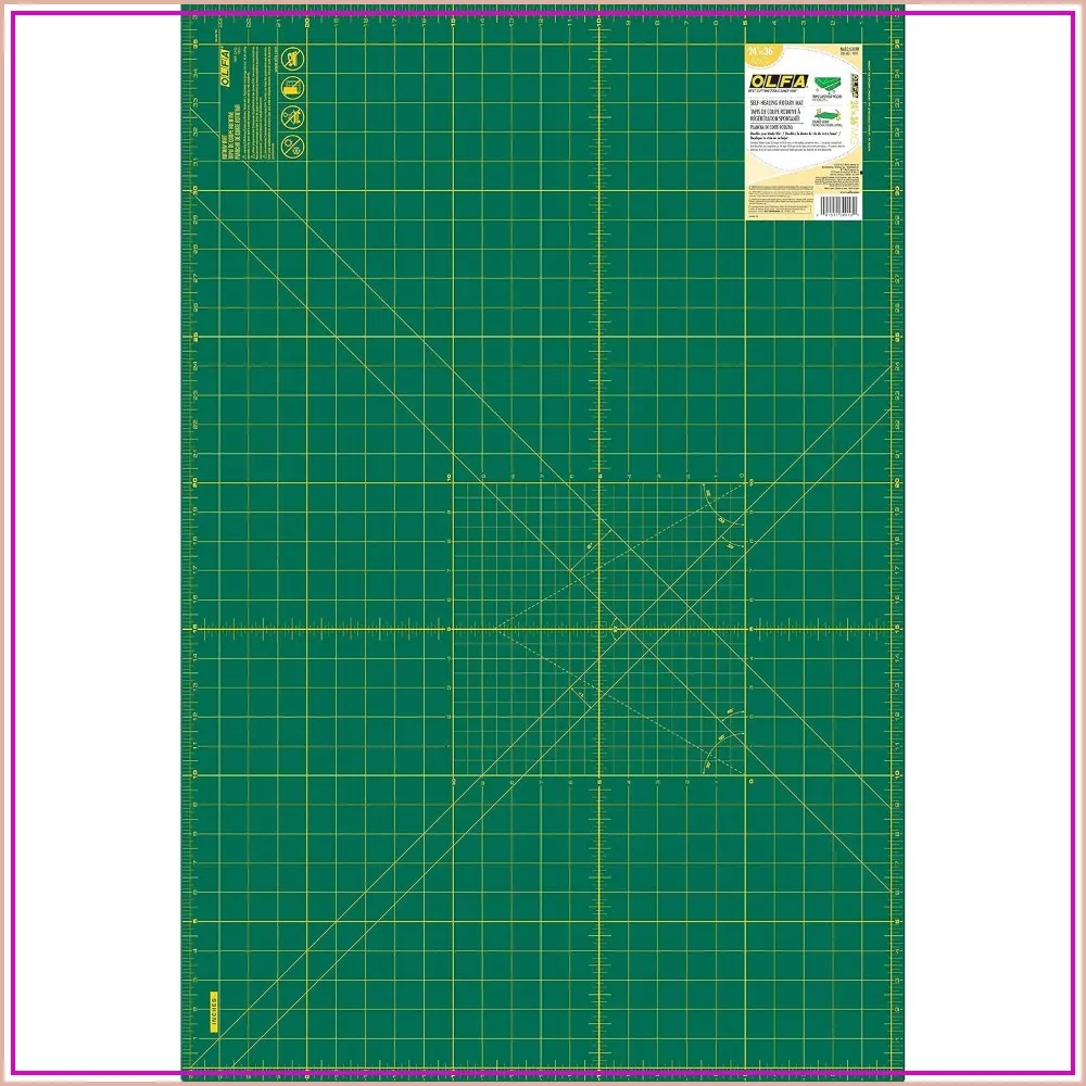 

24" x 36" Double Sided Self Healing Rotary Cutting Mat for Quilting, Sewing, Fabric & Crafts, Green