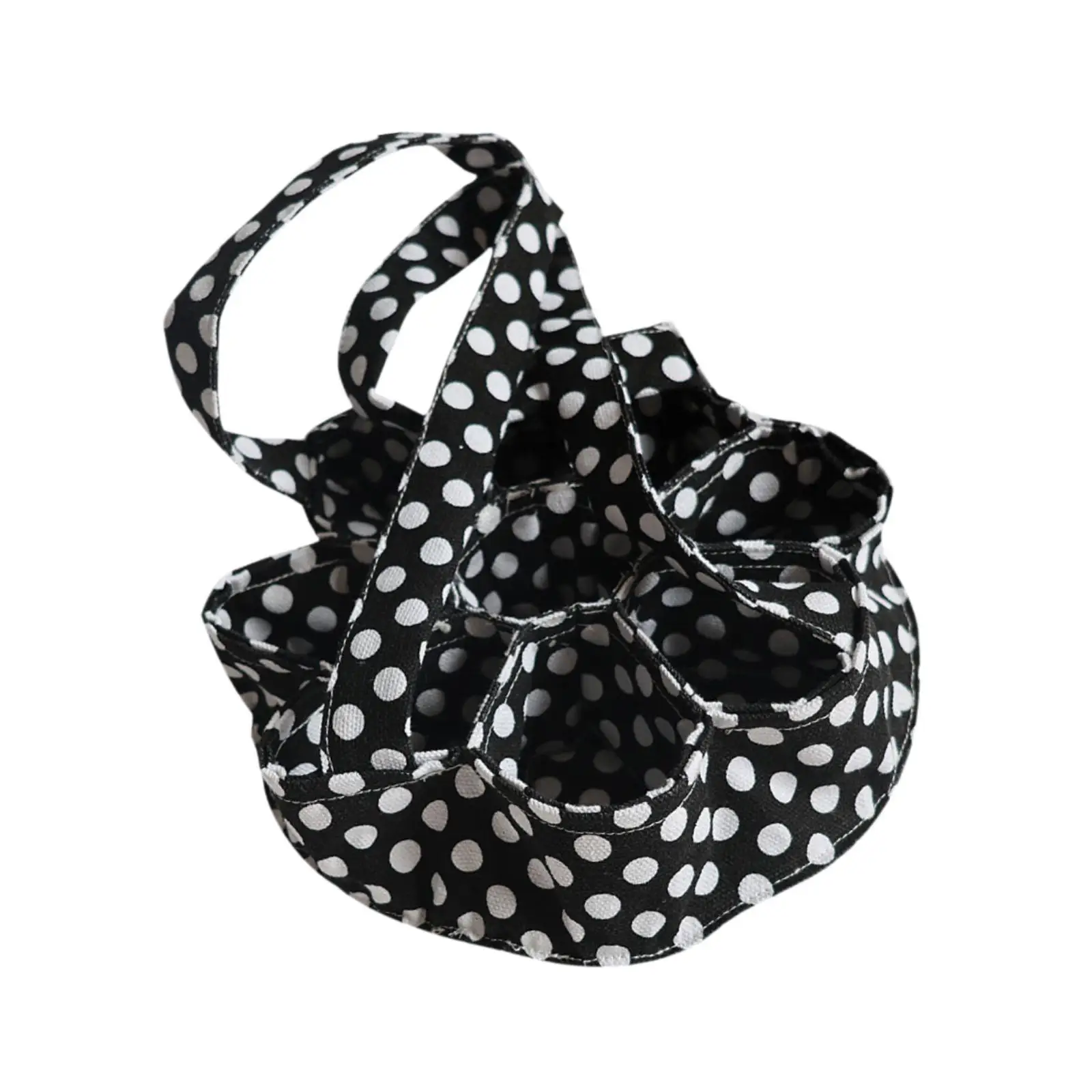 Multi Compartment Canvas Eggs Collecting Basket with Handle for Farmhouse Home and Kitchen