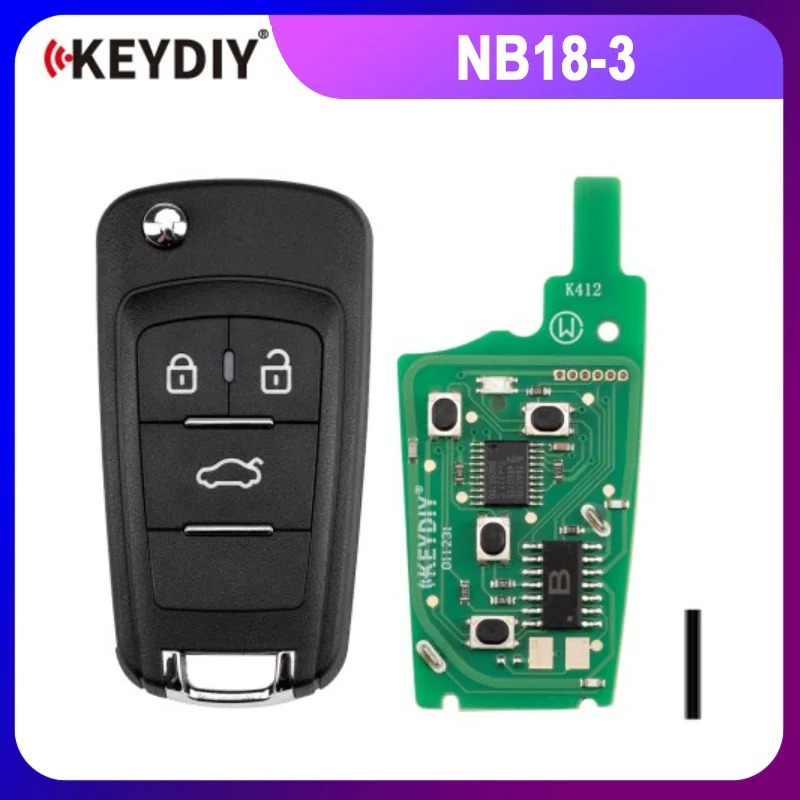 KEYDIY KD NB18-3 Universal Flip Remote Key 3 Buttons Compatible with Chevrolet Type