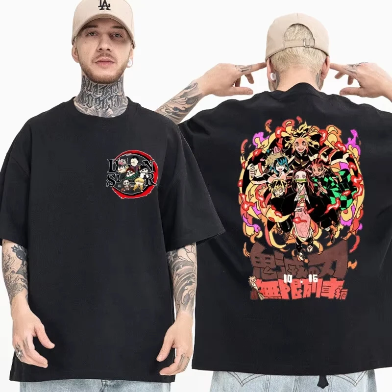 

Bandai Genuine Authorized Demon Killer Nezuko COTTON T-shirt Anime Unisex Summer New Men's and Women's Street Clothing