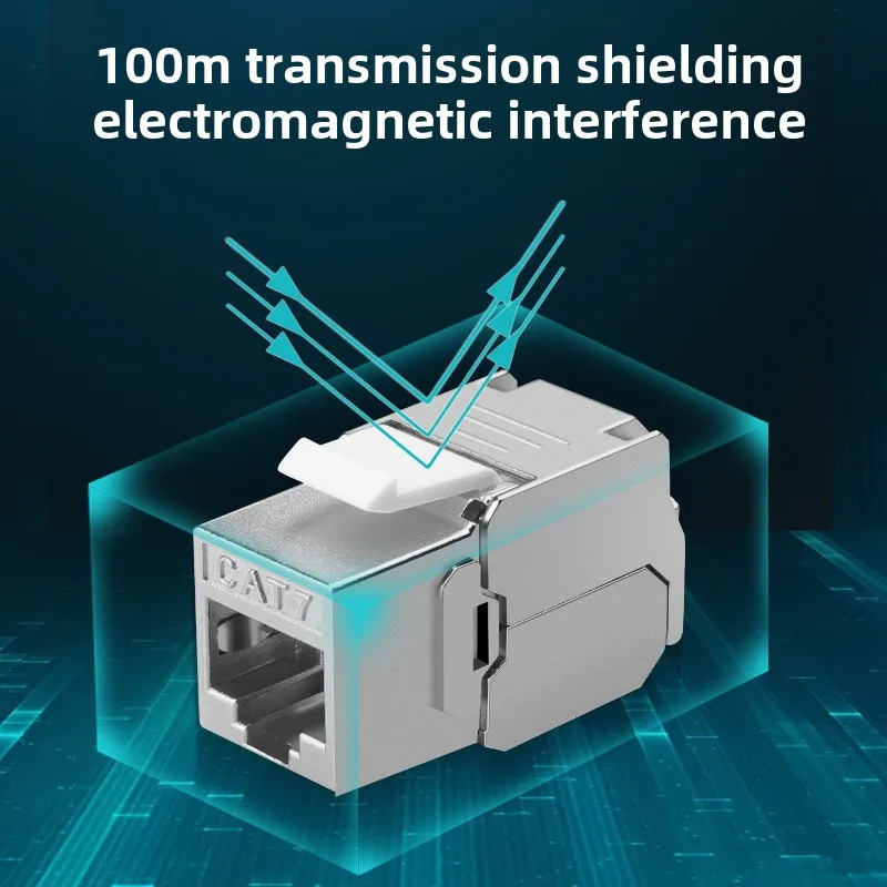 Seven-class gigabit network module zinc alloy seven-class shielded RJ45 cable computer socket information