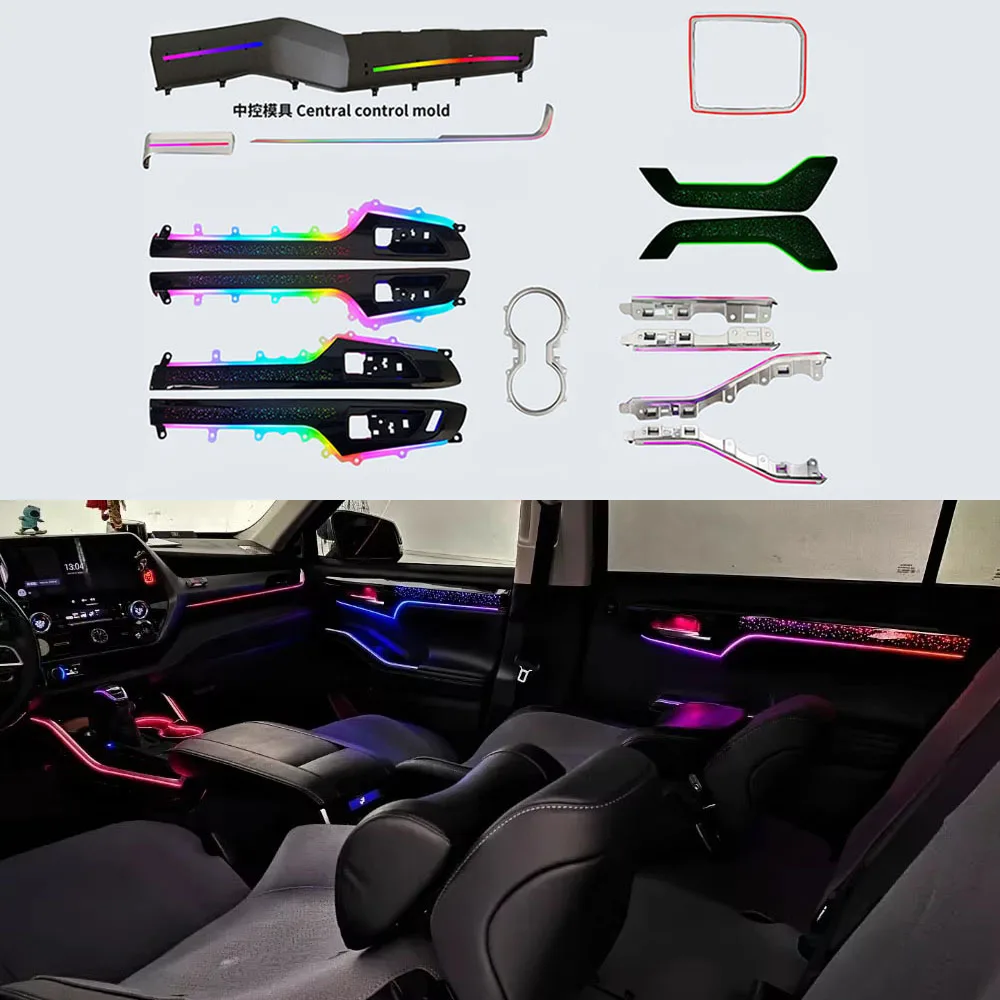 LED Ambient Light for For 2022-2025 Toyota Highlander APP Control Auto Styling Car Interior Lighting Upgrade Plug and play