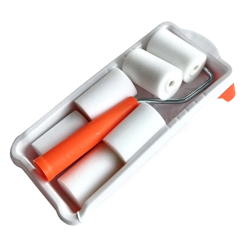 1 Set 2 Inch Small Paint Roller Kit - High-Density Foam Paint Roller Paint Tray Liner For Wall Painting Tools For Wall Touch-Up