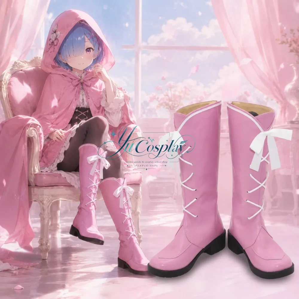 Rem Cosplay Shoes Season 4 Character Boots Fantasy Style Footwear for Anime Convention and Role Play