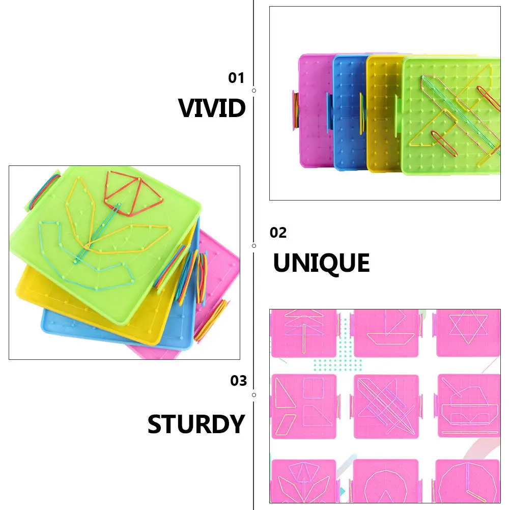 

Набор для изучения геометрии: доска для геометрических фигур, учебное пособие для развития творческих способностей