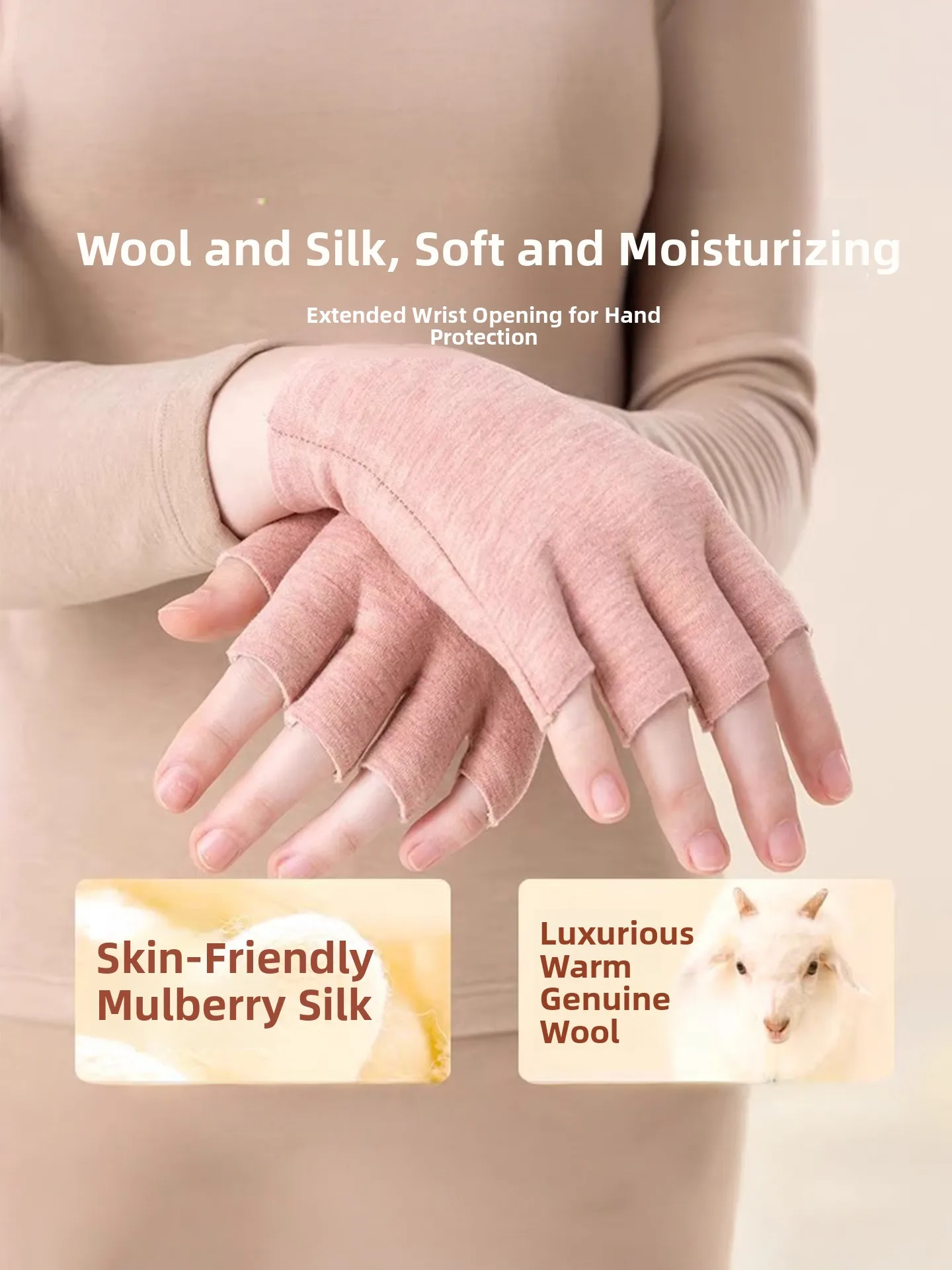 Warm Office Typing Half Finger Gloves Women Men Writing  Finger Game Half Length Winter Cold Finger Students Five Fingers