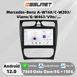 4G 8Core Android Autoradio for Mercedes Benz CLK-C209/W209 A-W168 C-W203 G-W463 Viano Vito multimedia Player GPS Stereo Carplay