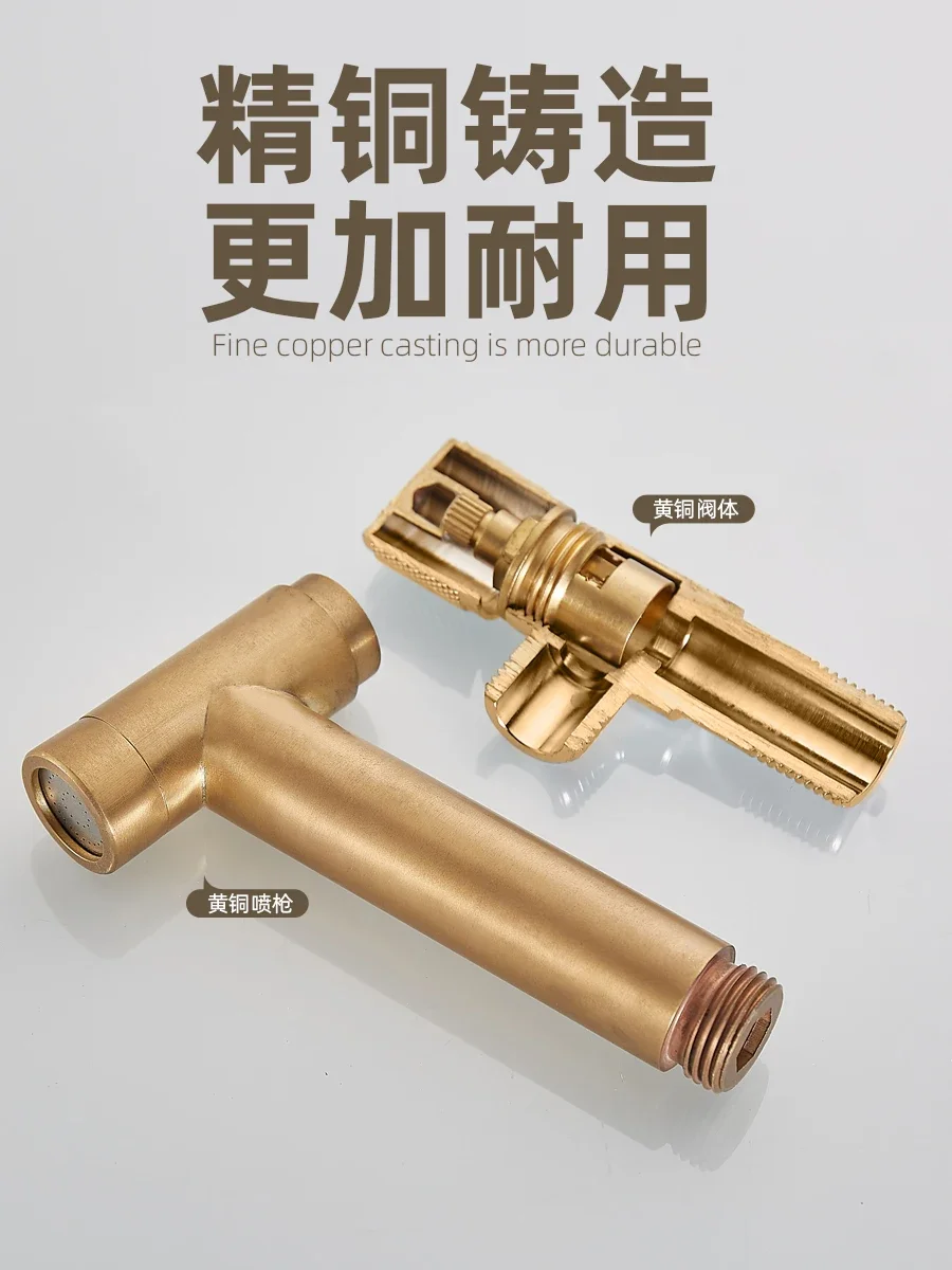 White toilet significant other spray gun in and out full copper angle valve faucet toilet toilet bathroom high pressure water