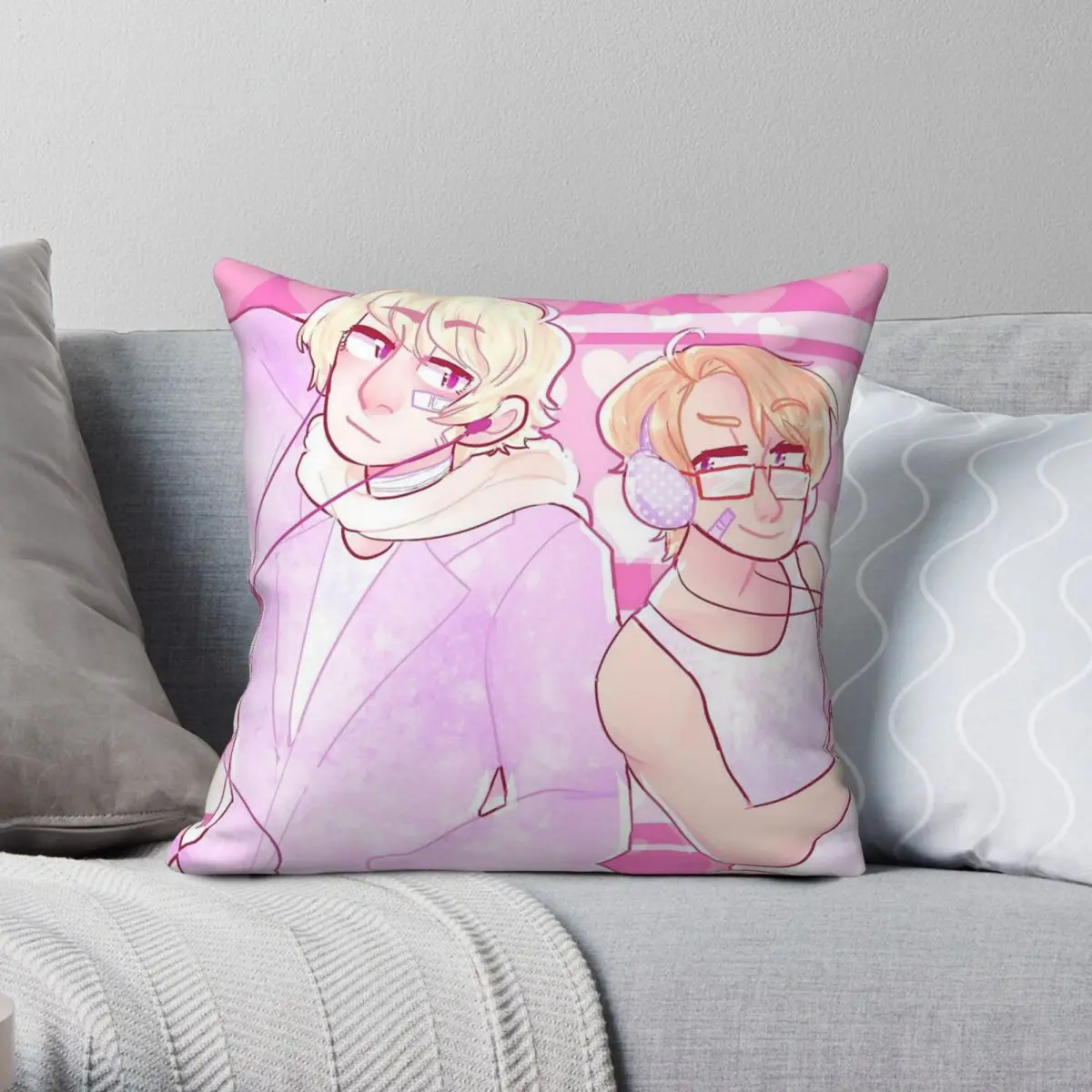 

Pastel Hetalia Axis Powers Pillowcase Polyester Linen Velvet Pattern Zip Decorative Pillow Case Home Cushion Cover