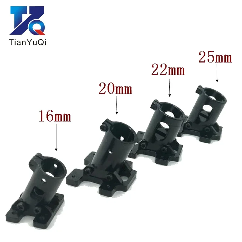 SkyDElTianYuQi Multi Axis  Parts Aluminum Alloy Carbon Tube Connection Foot Mount Fixing Parts 16mm 20mm 22mm 25mm Black
