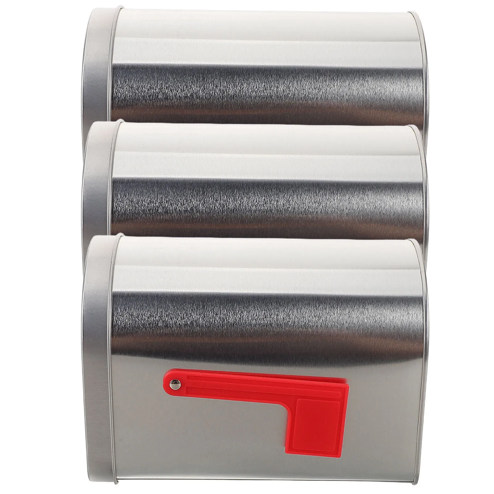 

3Pcs Christmas Mailbox Shaped Tinplate Containers Sturdy Storage Tins for Candy Cookies Small Treats Stocking Stuffer