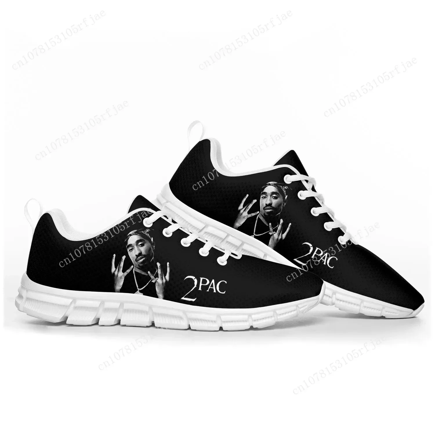 

2Pac Hip Hop Rapper Tupac Pop Sports Shoes Mens Womens Teenager Kids Children Sneakers Custom High Quality Couple Shoes White