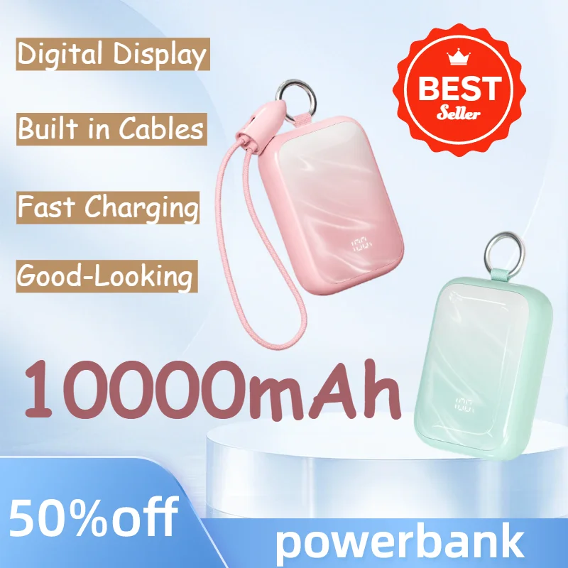 Mini PowerBank 10000mAh Portable Fast Charging CCC Certified Power Bank External Battery Good-Looking for iPhone Samsung Huawei