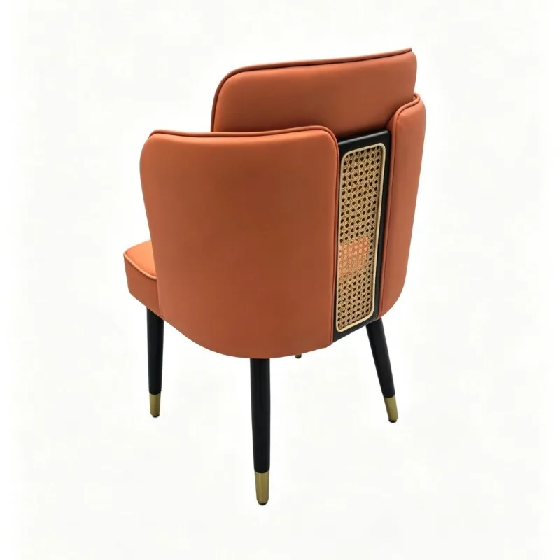 Italian light luxury dining chair household dining table and chairs, high-end restaurant hotel simple wood negotiation chair