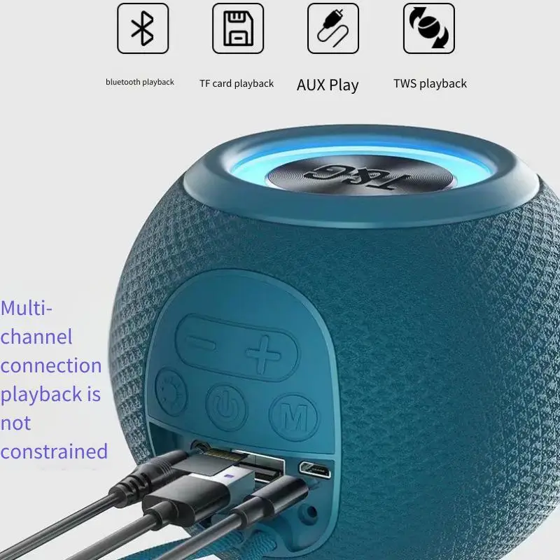 Speaker Bluetooth Kartu Kain Nirkabel Subwoofer Audio Kecil Audio Bluetooth Mini Portabel