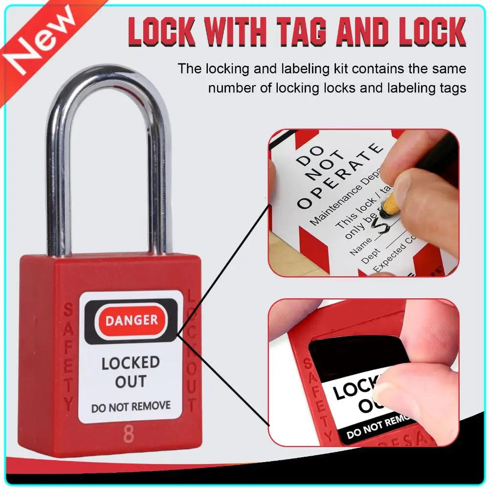 

Lockout Tagout Locks Loto Tags Lockout Locks Keyed Different Loto Safety Padlock (304)