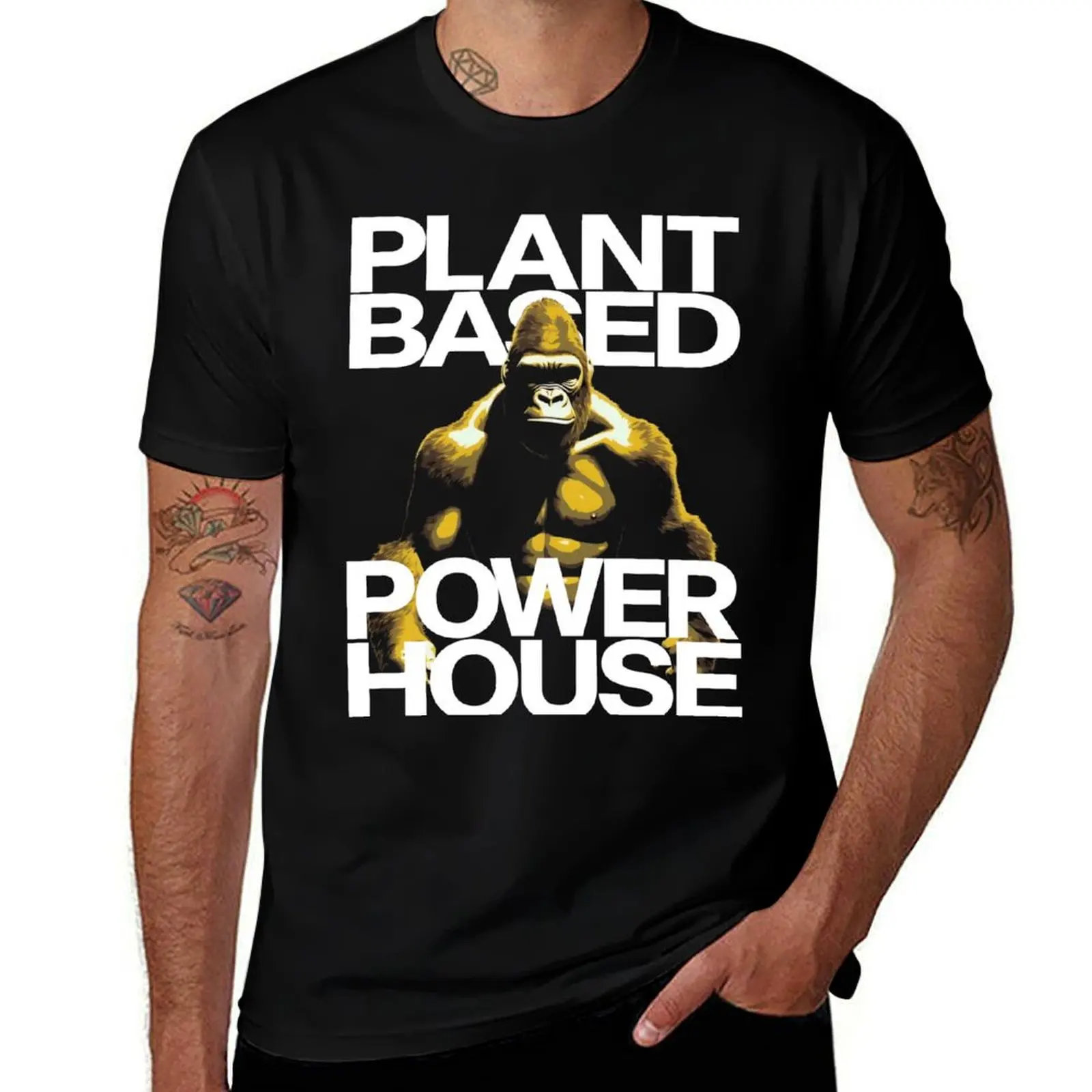 

Plant Based Powerhouse T-Shirt man t shirt designer t shirts for man cotton soft t shirts for man graphic vintage T-shirt