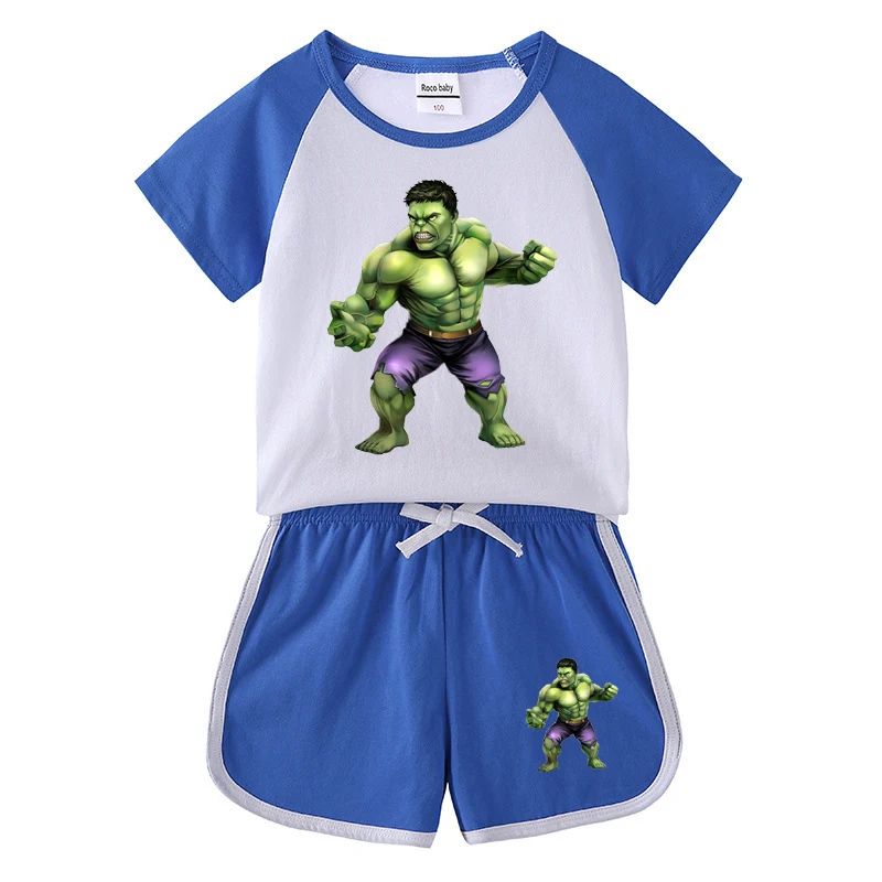 Children Summer Cartoon Sets Toddler Boy Girl Stitch  Printing Cotton T-shirts and Shorts 2pcs Set Kids Casual Tracksuits Suits