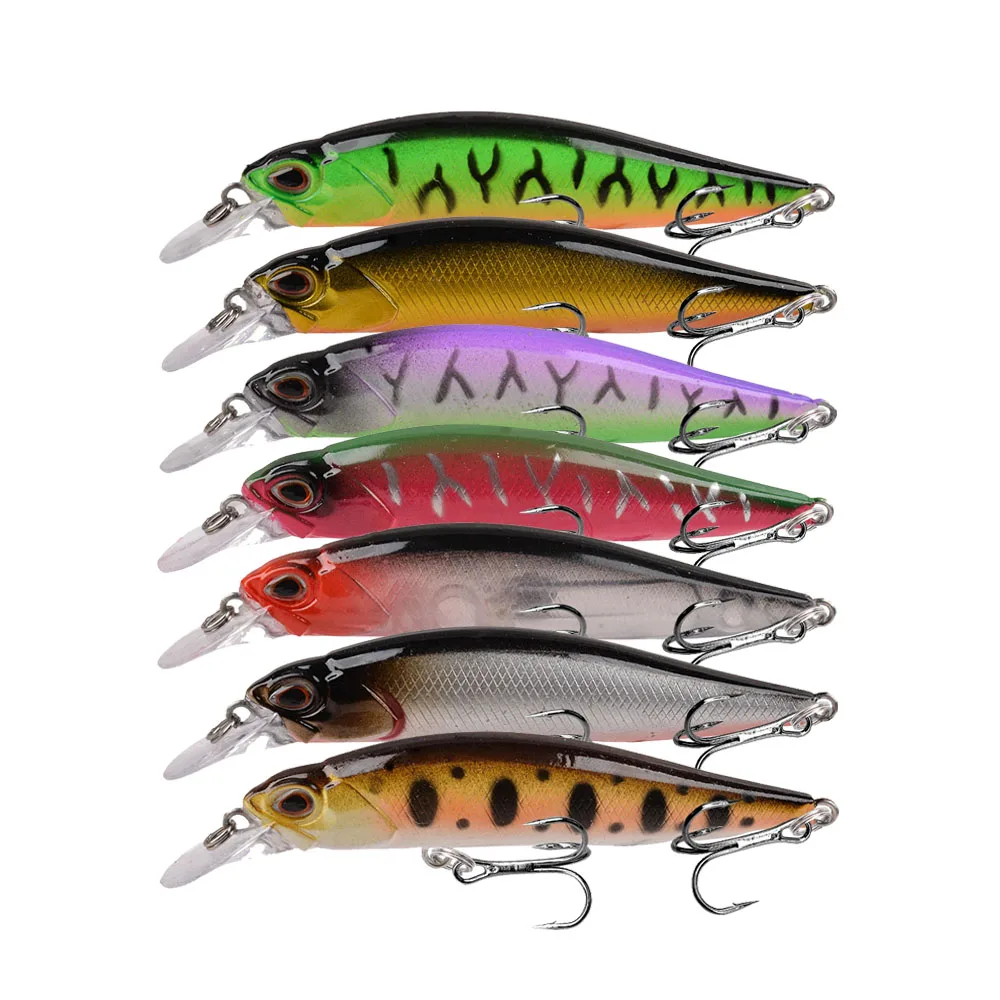 1pcs Minnow Fishing Lure Wobblers 9cm 8.6g Slowly Sinking Artificial Hard Bait Crankbait Bass Pike Carp Fishing Tackle