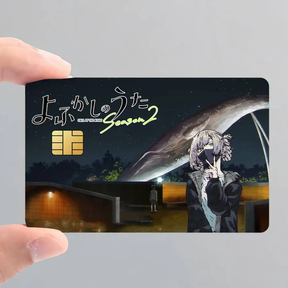 Anime Call of the Night Poster Credit Card Skin Stickers for Bank Access Protective Film Cover Sticker Surprise Gift