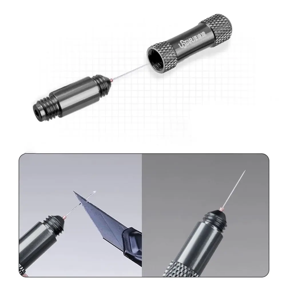 Mini-Modell-Dosierstab, kleines Teil, stabiles Modell, Kleber-Dosierassistent, tragbarer Metallkleber-Applikator, Nadel, Hobby-Handwerk
