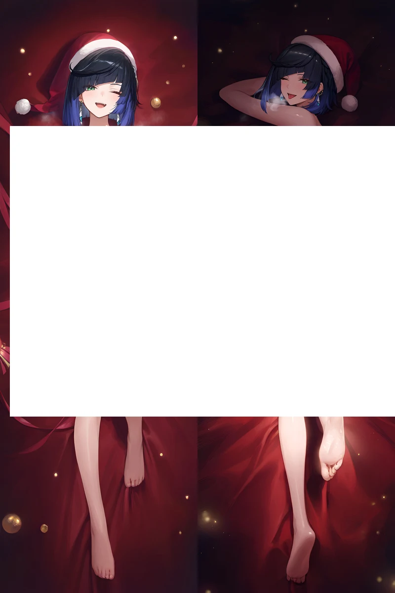 

Original Genshin Impact 2D Game Merchandise - Yelan Christmas Edition Custom Dakimakura Body Pillow Cover