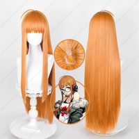 Anime Futaba Sakura Cosplay Wig 85cm Long Orange Yellow Wigs Heat Resistant Synthetic Hair Halloween Carnival Wigs