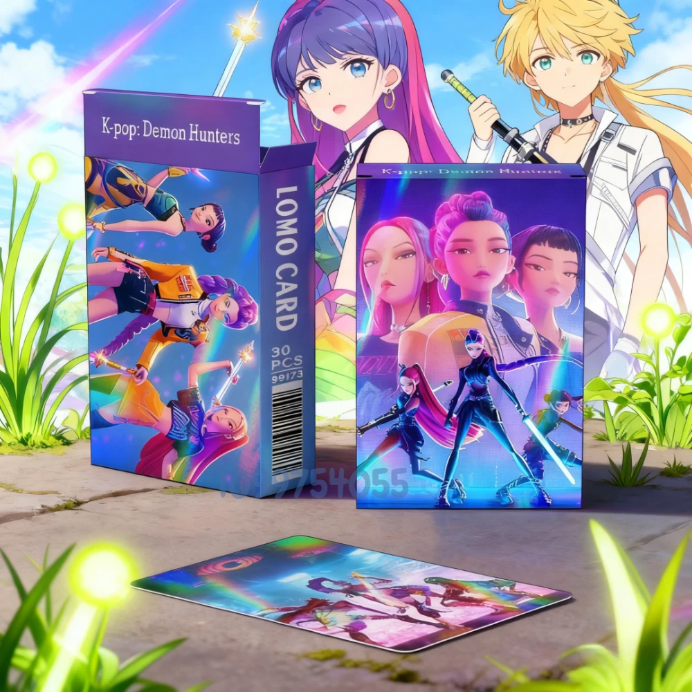 การ์ดสะสม Kpop Demon Hunters 30 ชิ้น ของเล่นสำหรับเด็กชายและเด็กหญิง การ์ดเลเซอร์แฟชั่น LOMO การ์ดขนาดเล็กสำหรับแฟนๆ ของขวัญเทศกาล