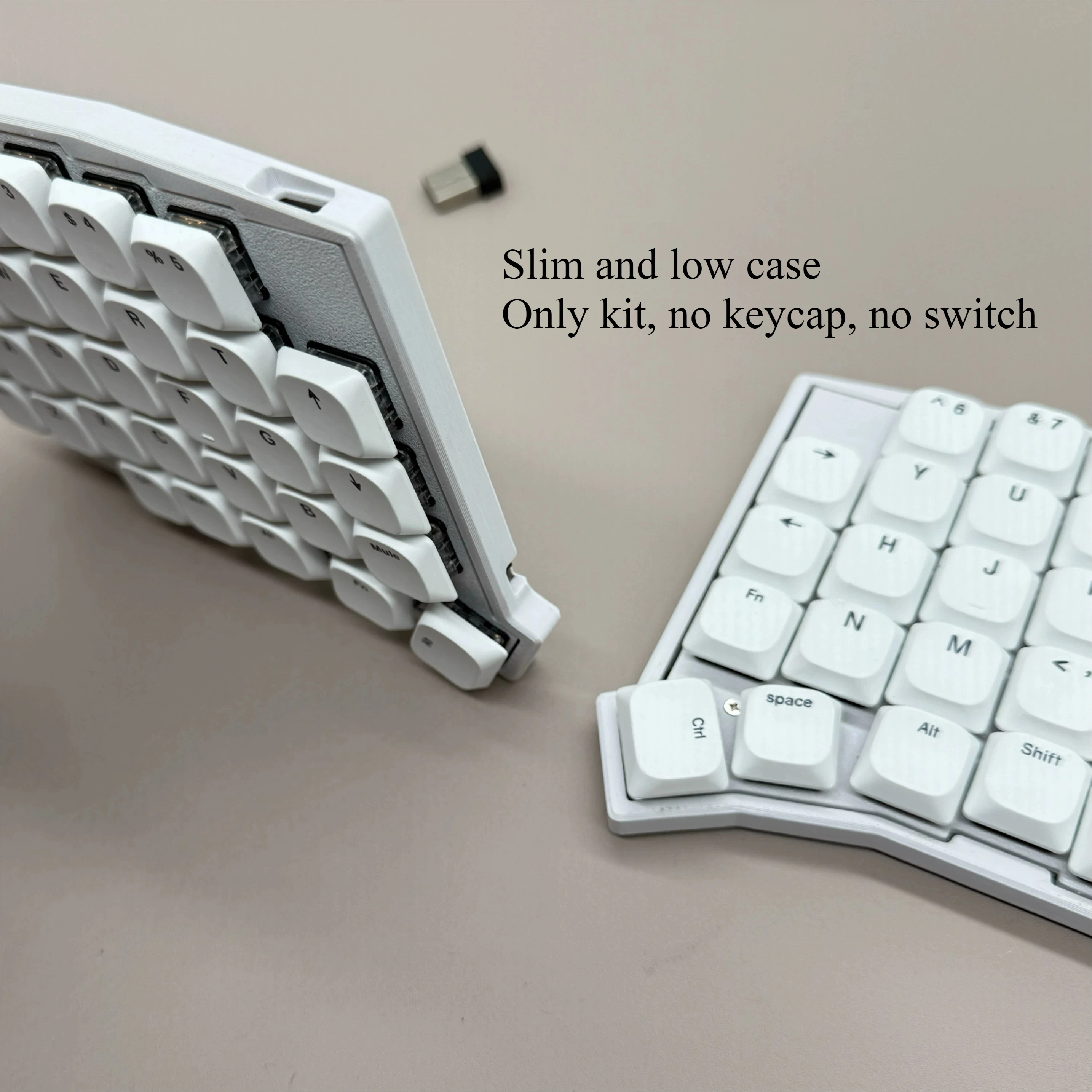 2.4g wireless SOFLE Keyboard KIT with choc low profile pcb sockets hotswap split ergo keyboard VIAL remap