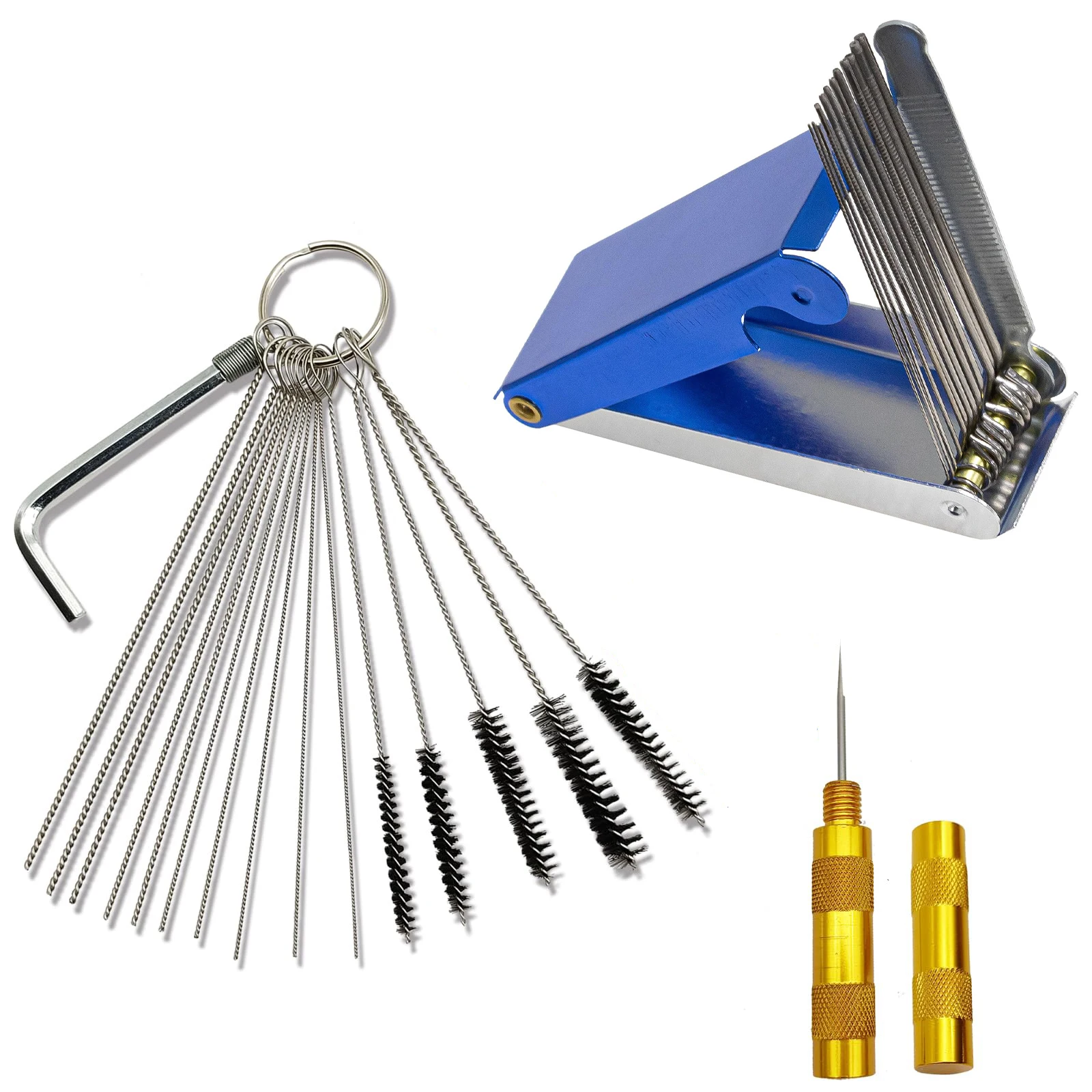 

Torch Tip Cleaner Stainless Steel 13 Cleaning Wires Set + 10 Cleaning Needles Carburetor Cleaning Kit Heavy Duty Density Nylon