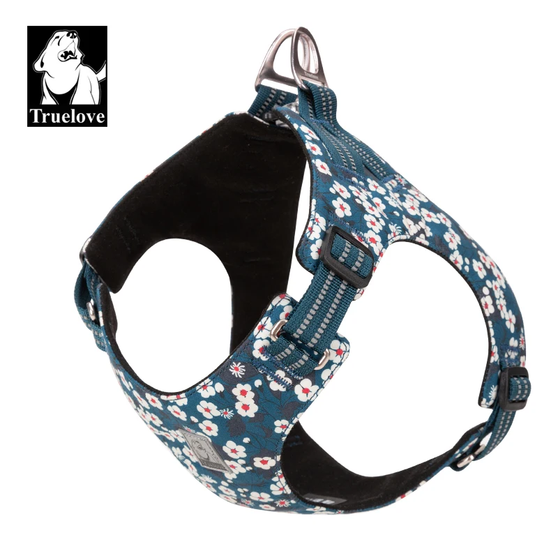 Truelove Dog Harness Floral Doggy Harness Dog Vest Type Dog Walking Chain Small Medium Puppy Cat Printed Cotton TLH1912