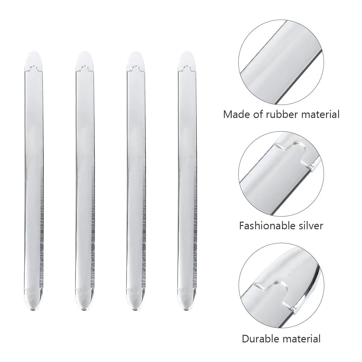 

4pcs Car Strips Rubber Guard Anti-collision Trim Corner Car Guard Strips Protectors Durable Vehicle Exterior Protection