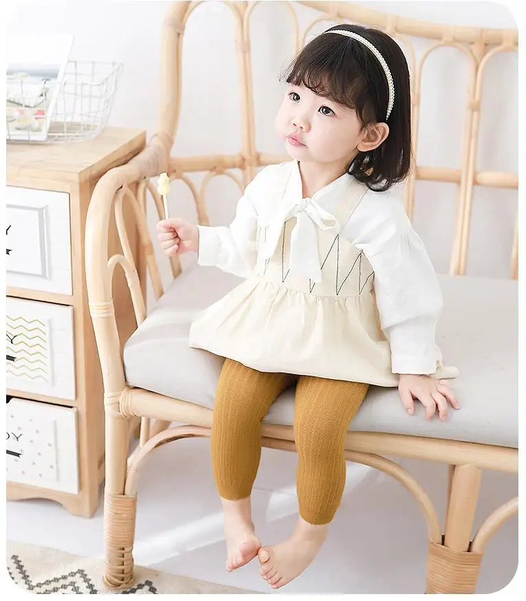 Warm Spring Baby Leggings Newborn Girls Pants Soild Color Cotton Pants Kids Children Leggings 0-6 Years